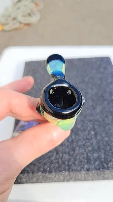 Preview pic of Bubble hash slide #23 slyme and galaxy 10mm