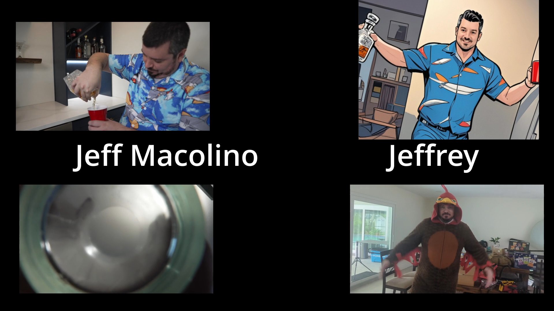 The footage features various cast members engaging in personal interviews and character-driven vignettes, interspersed with illustrative animated depictions. The sequence documents their distinct personalities and social dynamics through structured filming sessions and casual home settings.