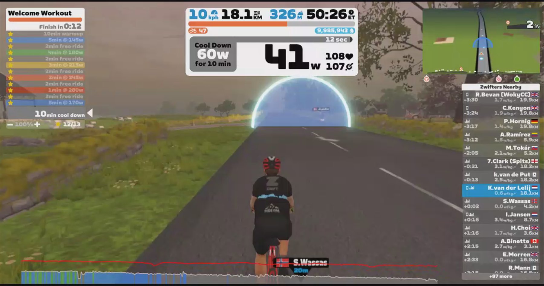 Zwift - Welcome Workout in Yorkshire