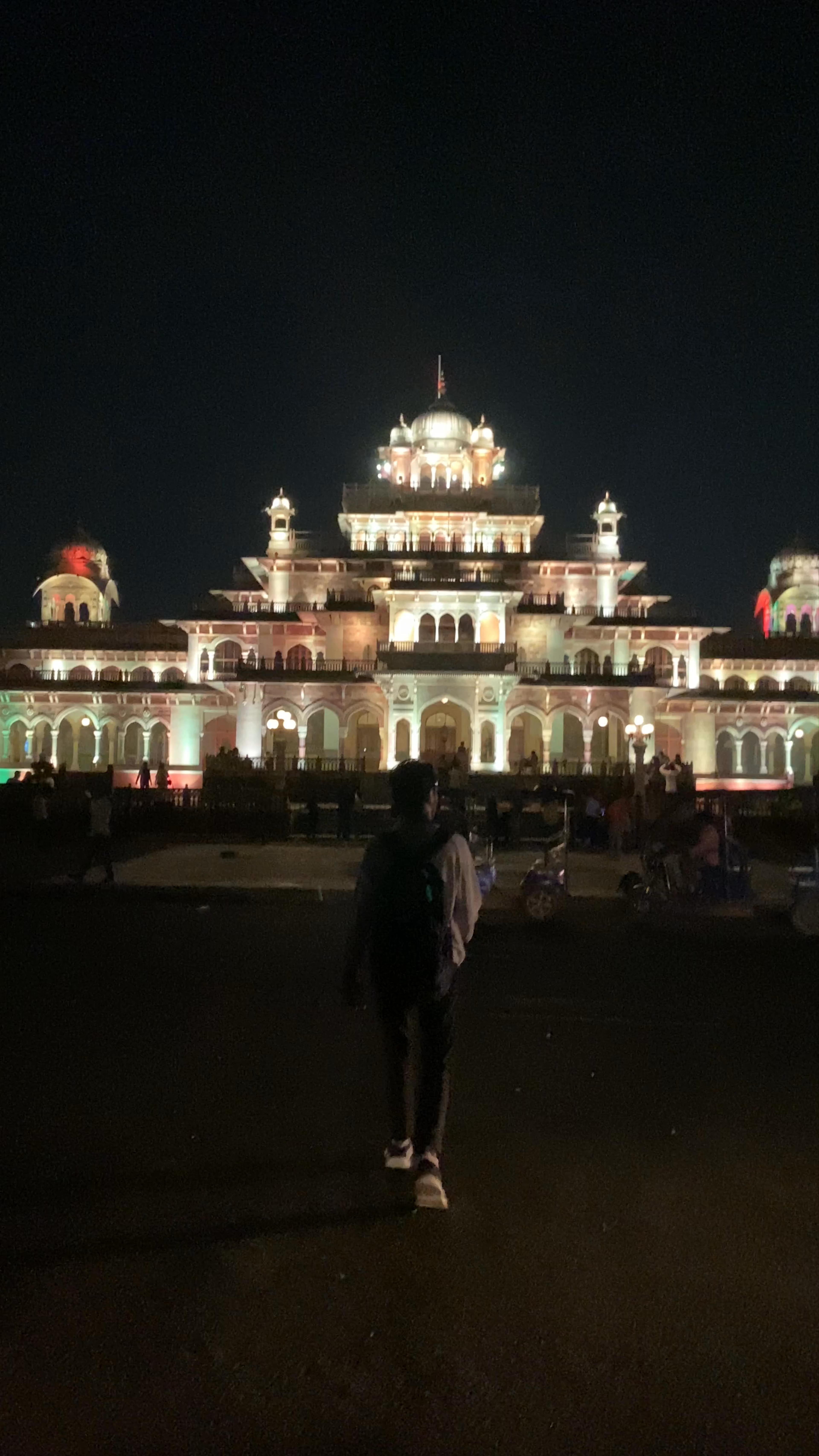 Albert Hall Museum Illuminated at Night, Jaipur