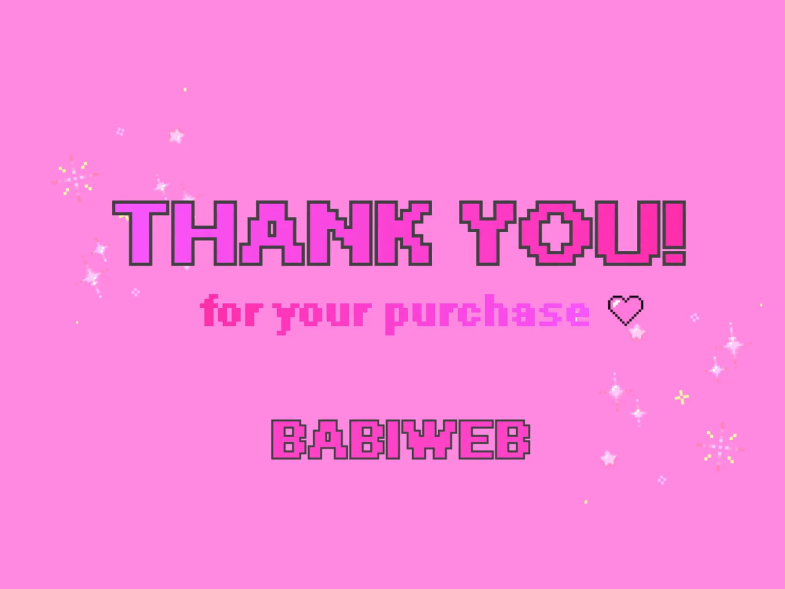 New banner and thank you card for buyers 💕