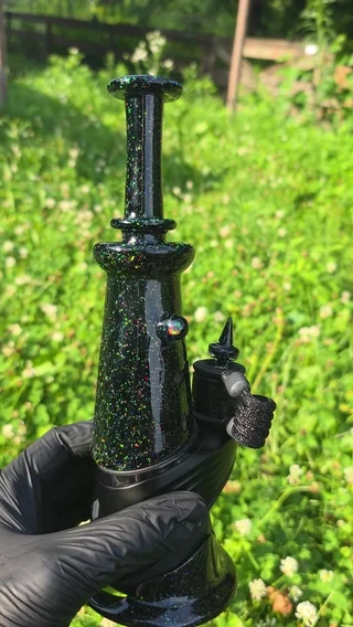 Preview pic of Eternal Flameworks Black Crushed Opal Puffco Top