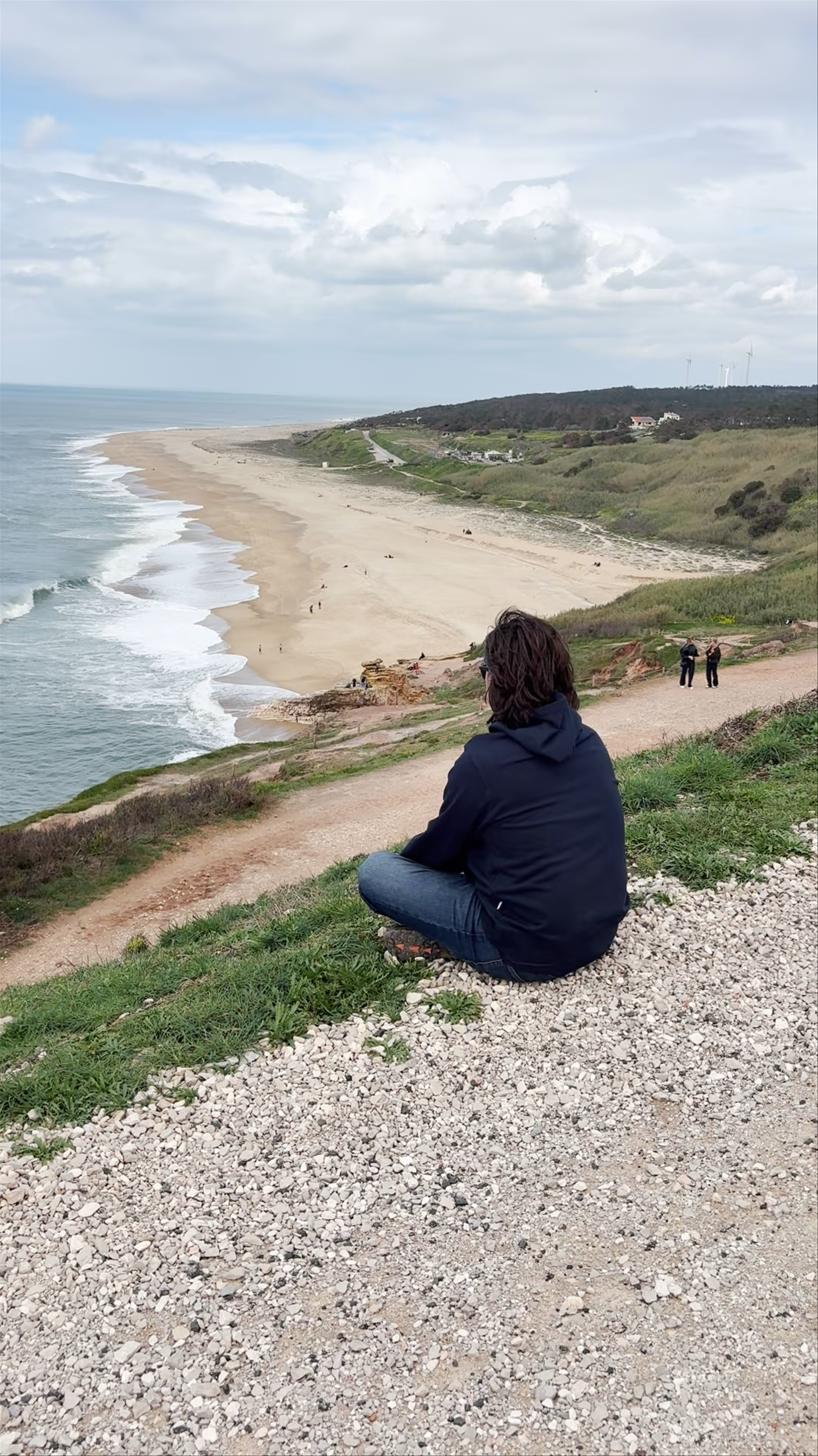 High Waves Panorama at Nazaré Cliffs, Portugal