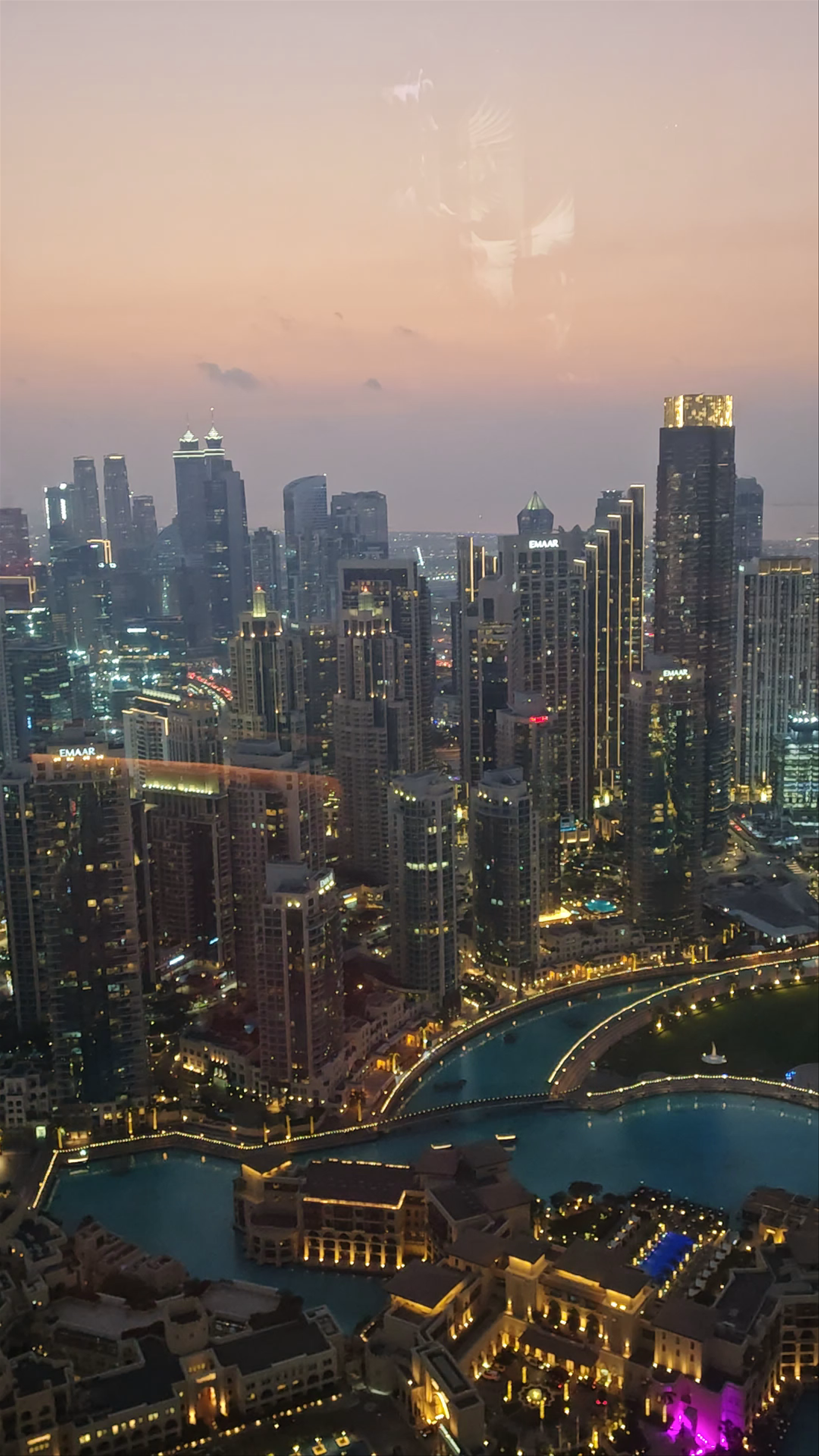 Dubai Skyline Sunset from 63rd Floor: Birds Dubai View