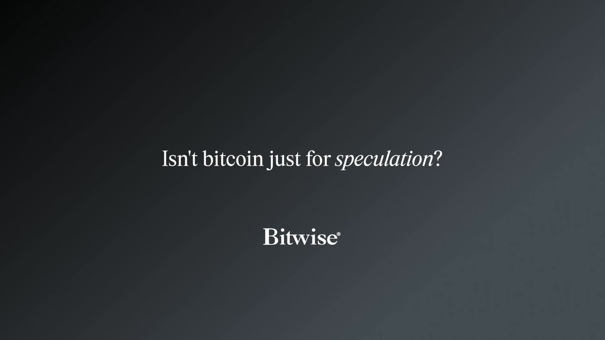 Isn’t bitcoin just for speculation?