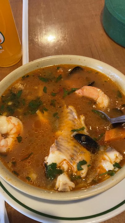 El Mariachi - Caldo de Cameron (Seafood Soup). Sooo good. - Mexican Near Me - Hazleton, Pennsylvania