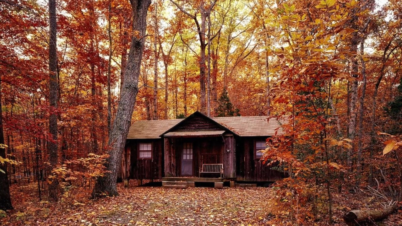 A residential structure succumbs to a significant fire before transitioning to a woodland setting and a subterranean forensic examination of a scene. The sequence contrasts scenes of active destruction with the methodical documentation of evidence.