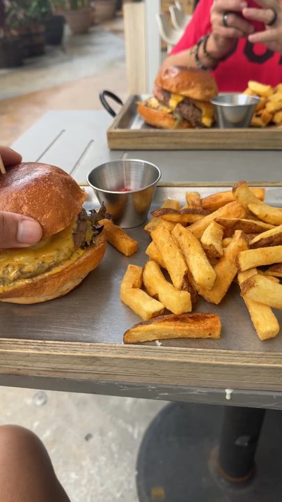 Howling Wolf Bar & Eatery - Lobo burger with fries - Sports Bars Near Me - Miami, Florida