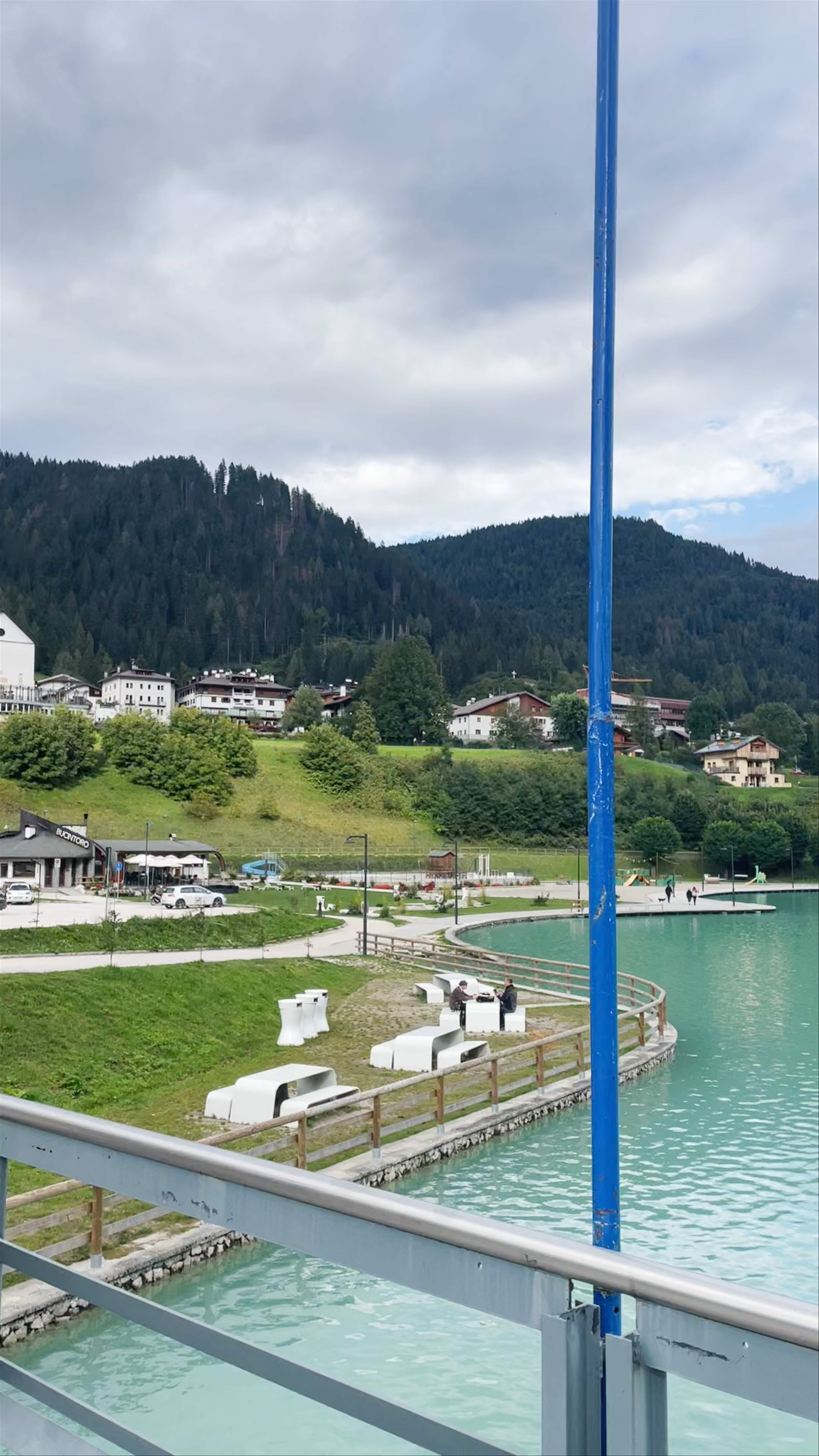 A Serene Day at Auronzo Lake in the Italian Dolomites