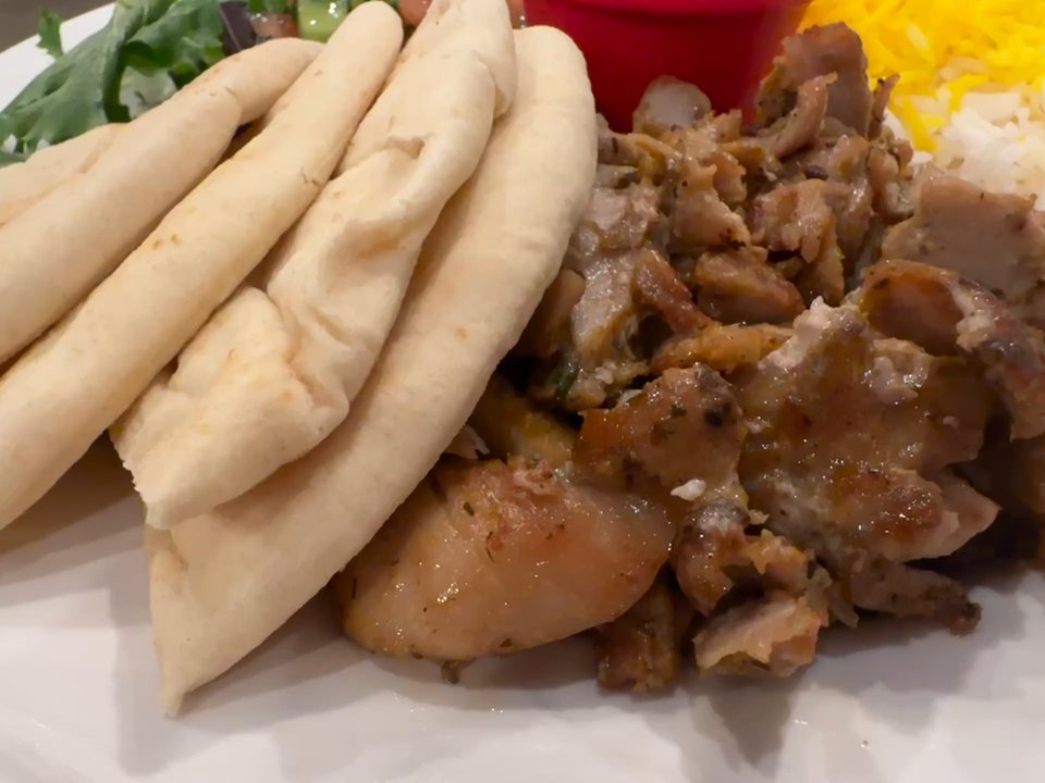 Aria Restaurant - Chicken Shawarma plate - Persian/Iranian Near Me - San Marcos, California