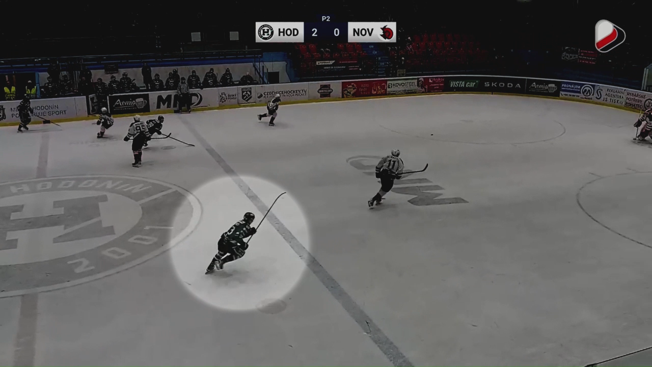 Ludvik Lysonek SHKM Banik Hodonin Hit, Puck battle, Defense 1