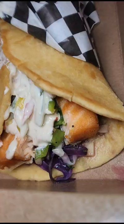 OxKale - Salmon GyRoti - Caribbean Near Me - New York, New York