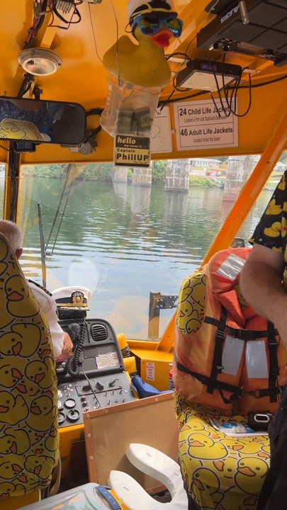 Branson Duck Tours - Entering the water - Bus Tours Near Me - Branson, Missouri