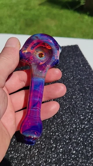 Preview pic of Amber purplicious spoon,  Amber purplicious accents
