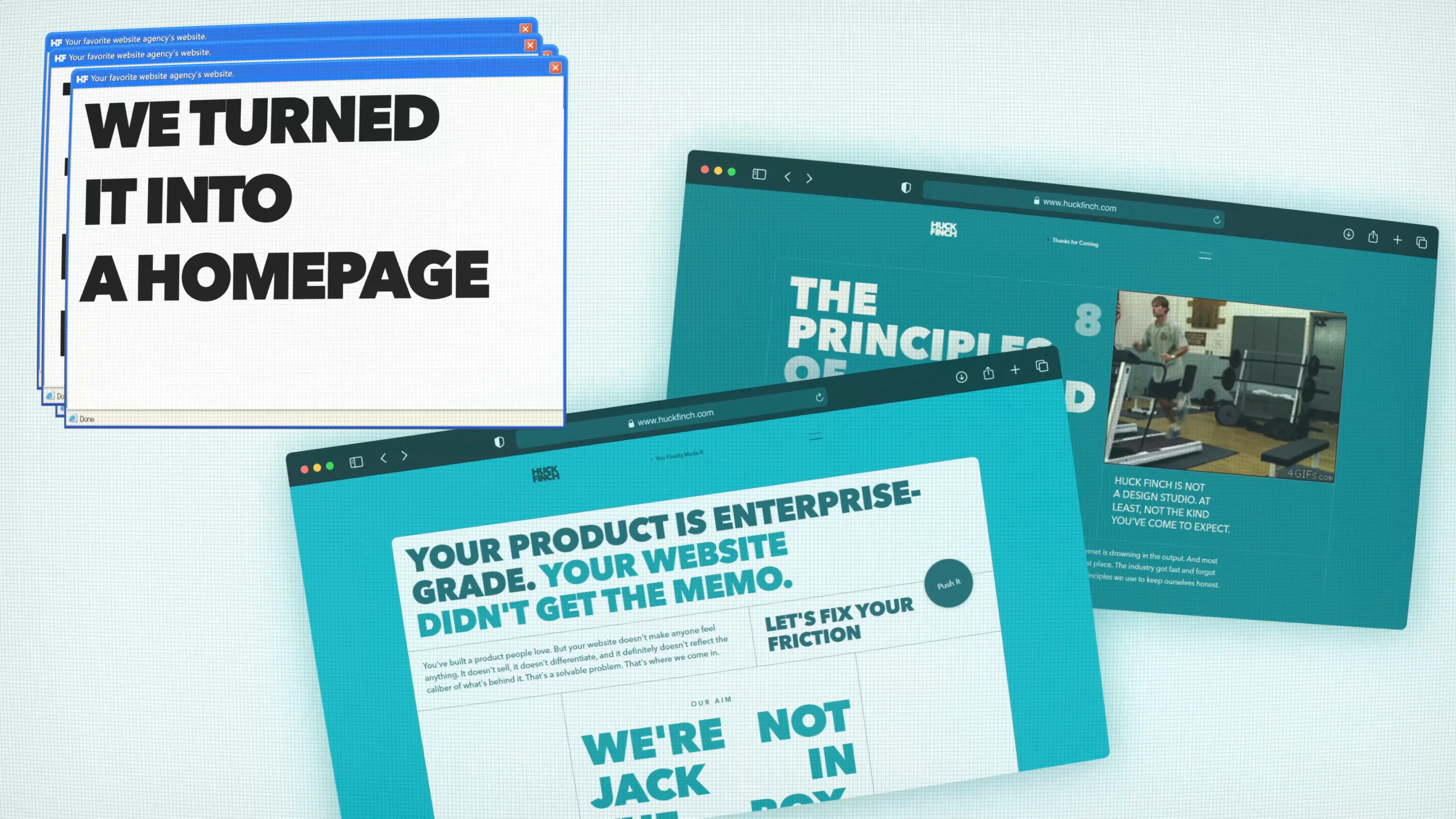 When a design studio trusts you with its own website, it means a lot. After a long time of working together, Huck Finch asked us to design theirs. They knew our work and gave us room to explore: the bolder, more unexpected and more creative, the better. In 14 business days, we developed the visual direction, page layouts and design system in Figma. Bold typography, retro TV textures, pixel stickers and playful details brought their personality onto the screen, with their team handling the Webflow development. A new website, built on years of trust. See the full case study 👉 https://apta.agency/case-studies/huckfinch