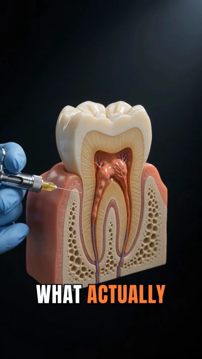 Still from an AI-generated dental explainer: What happens during a root canal