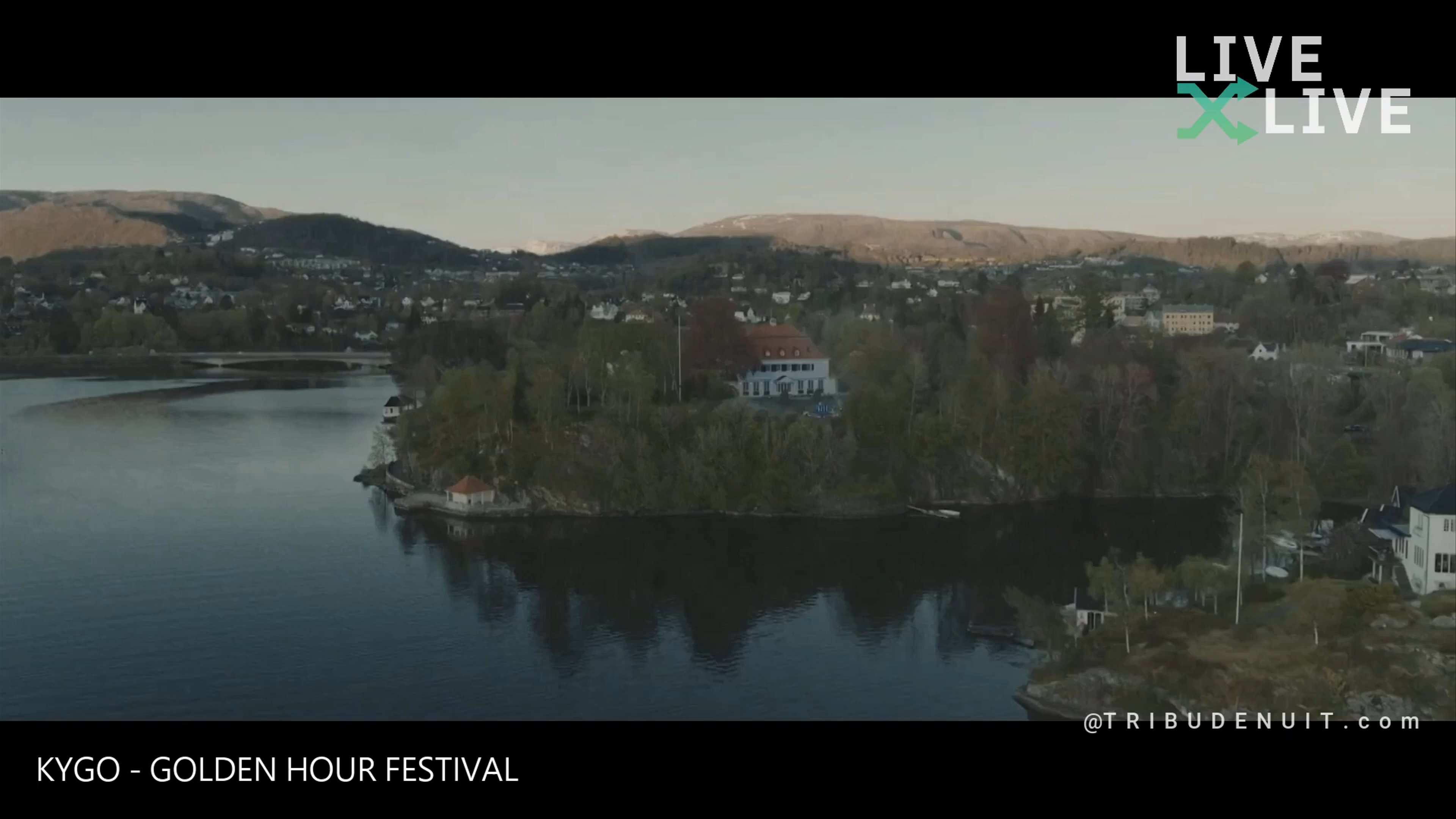 Drone: DJI Inspire 2 providing aerial cinematography for Golden Hour Festival for Kygo, demonstrating High-speed tracking capabilities and cinematic aerial storytelling.