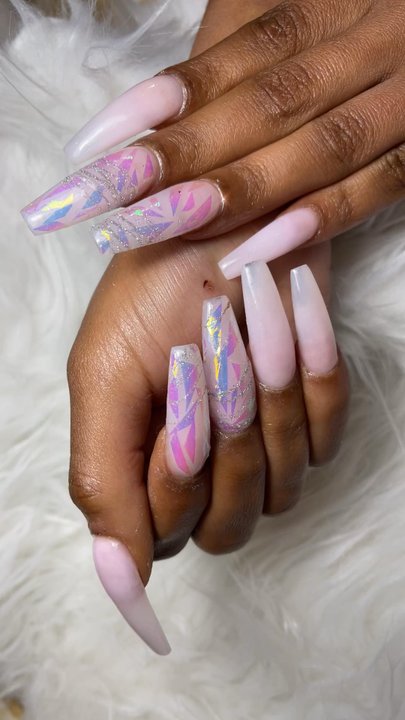 Pink Nails & Spa - Unicorn skin foil - Nail Salons Near Me - Folsom, Pennsylvania