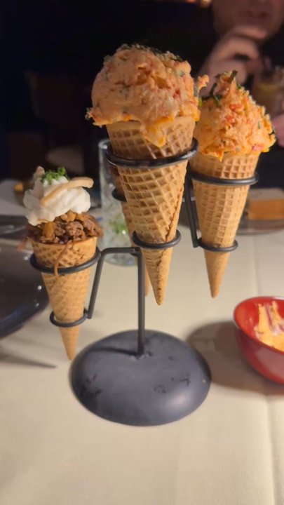 Labebe Prime - These are my favorite! The coolest thing I've ever eaten! Cone filled with lobster /Mac & cheese and other short ribs. DELICIOUS - Mediterranean Near Me - North Brunswick, New Jersey