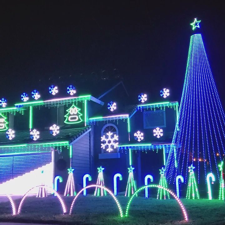 Magical Light Shows - Hark the Herald Angels Sing - Holiday Decorations Near Me