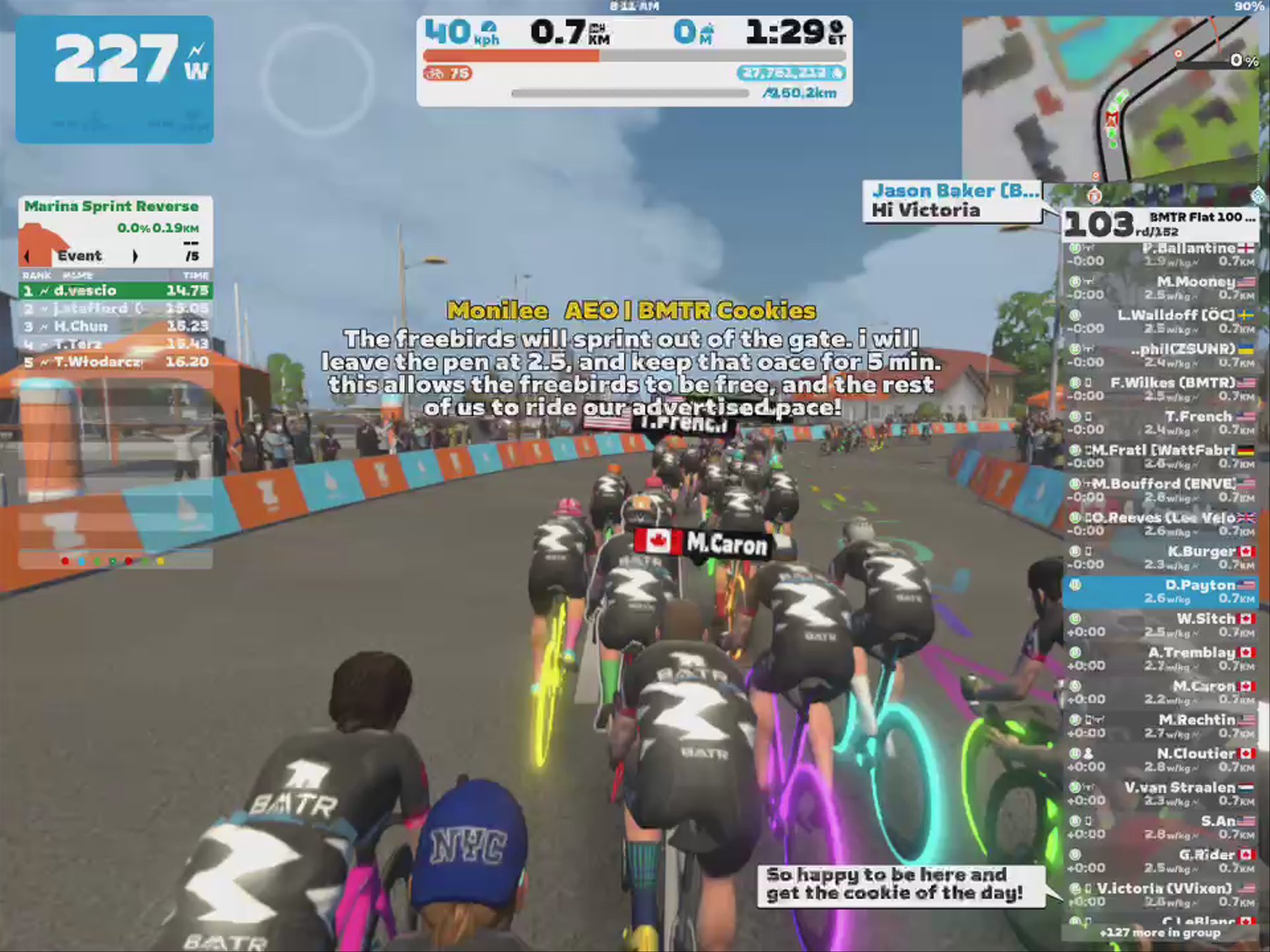 Zwift - Group Ride: BMTR Flat 100 (Miles) (B) on R.G.V. in France