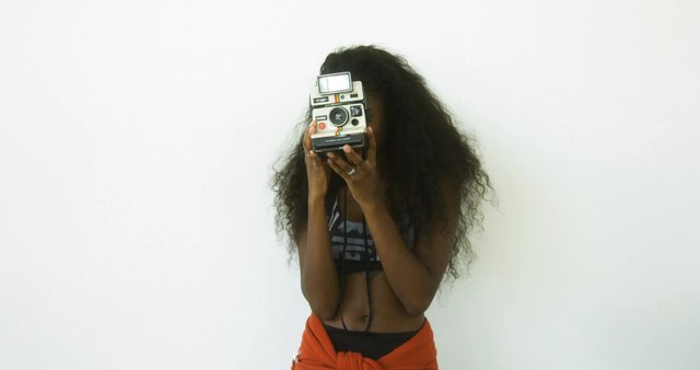Using a Polaroid camera
