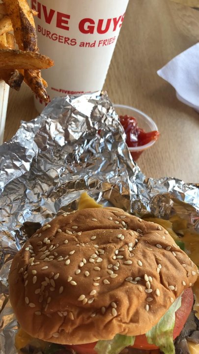 Five Guys - Veggies burger fries drink 11$ - Burgers Near Me - Atlanta, Georgia