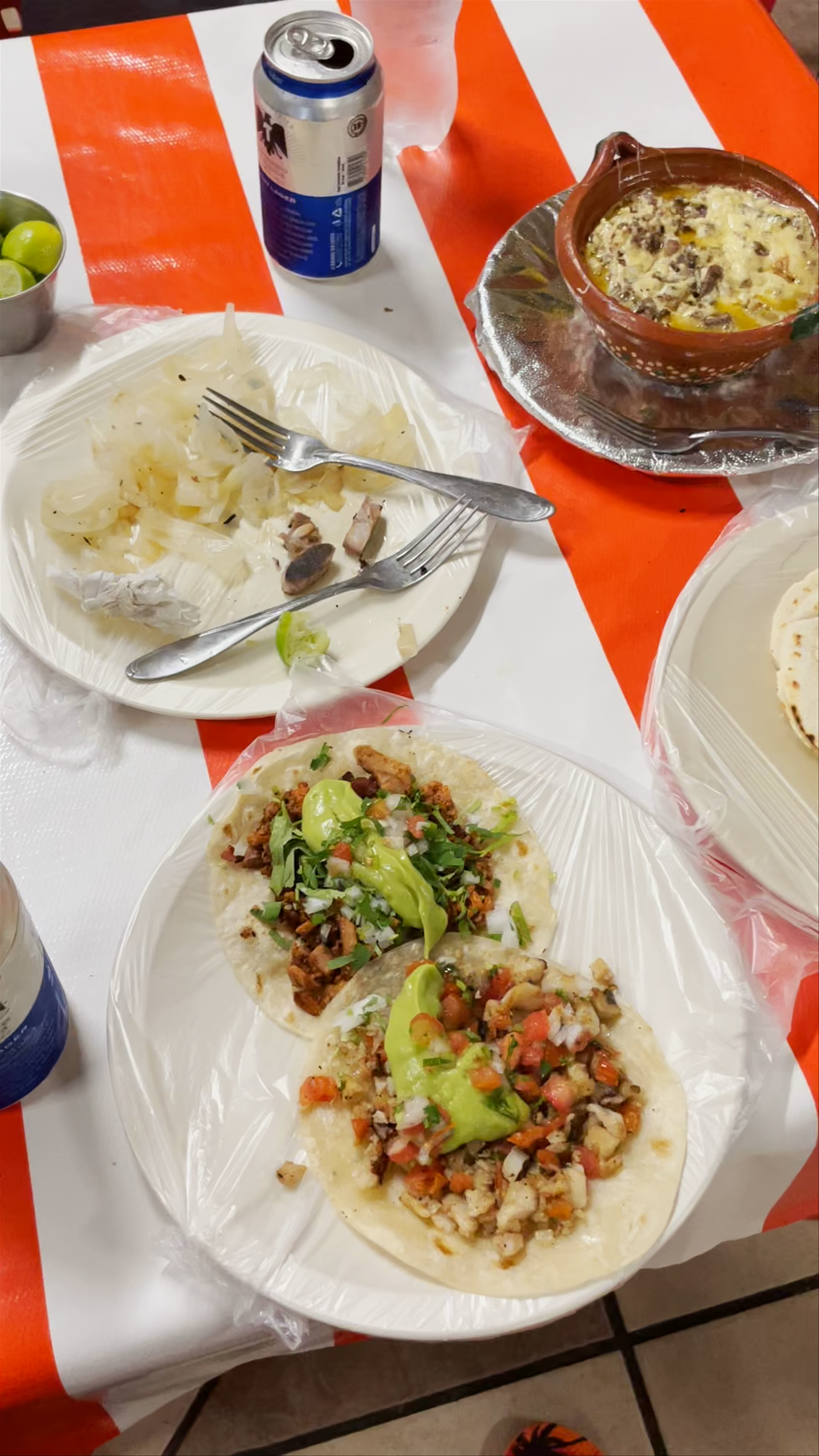 Authentic Mexican Tacos and Queso Flameado at Los Paisas 2 in Cabo San Lucas