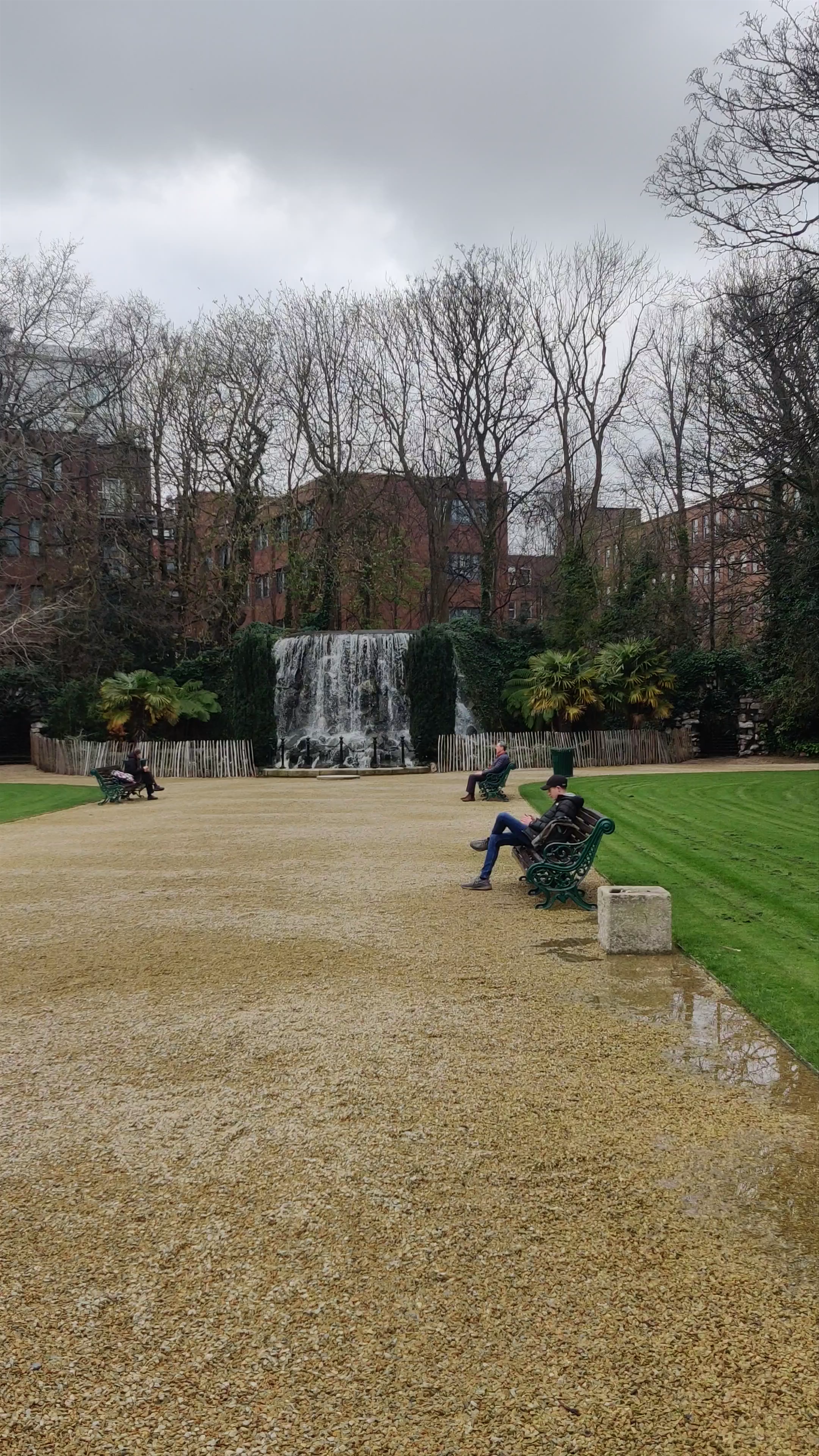 Tranquil Moments at Iveagh Gardens Waterfall in Dublin