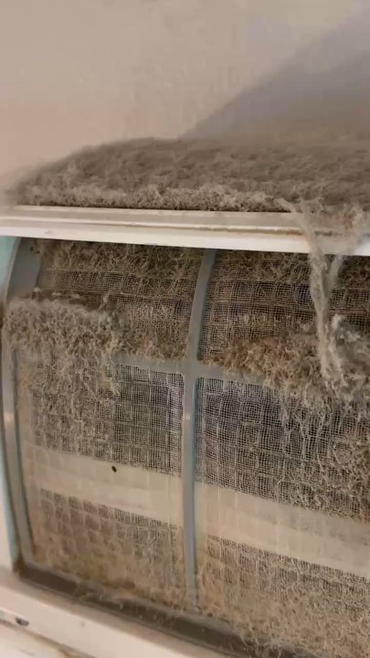 CR Innovations - Before cleaning the living room indoor split AC unit - Electricians Near Me