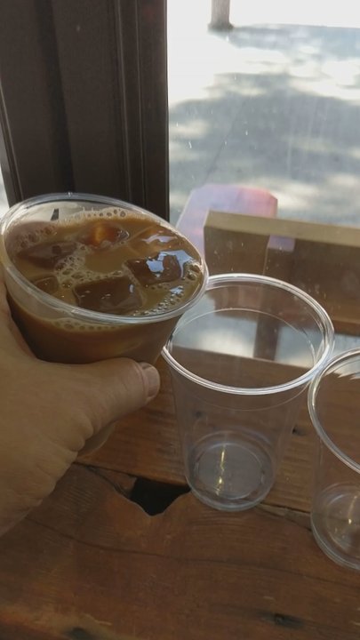 Eli's Night Shift - $3.50 small iced coffee holds about same volume as $5.00 large iced coffee. - Cafes Near Me - New York, New York