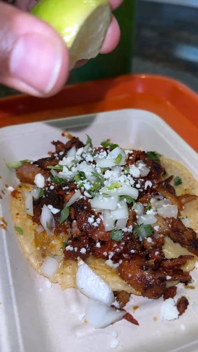Valerie's Taco Shop - Slow motion Al pastor tacos - Tacos Near Me - Oceanside, California