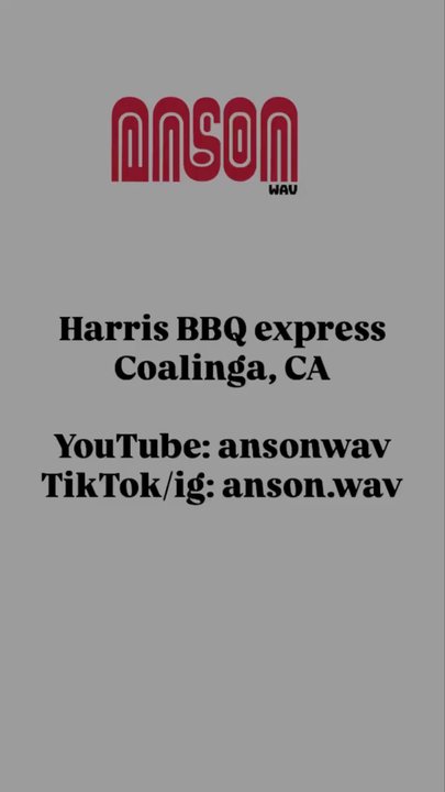 Harris BBQ - For more travel and reviews  YouTube: ansonwav TikTok/ig/ anson.wav - Barbeque Near Me - Coalinga, California