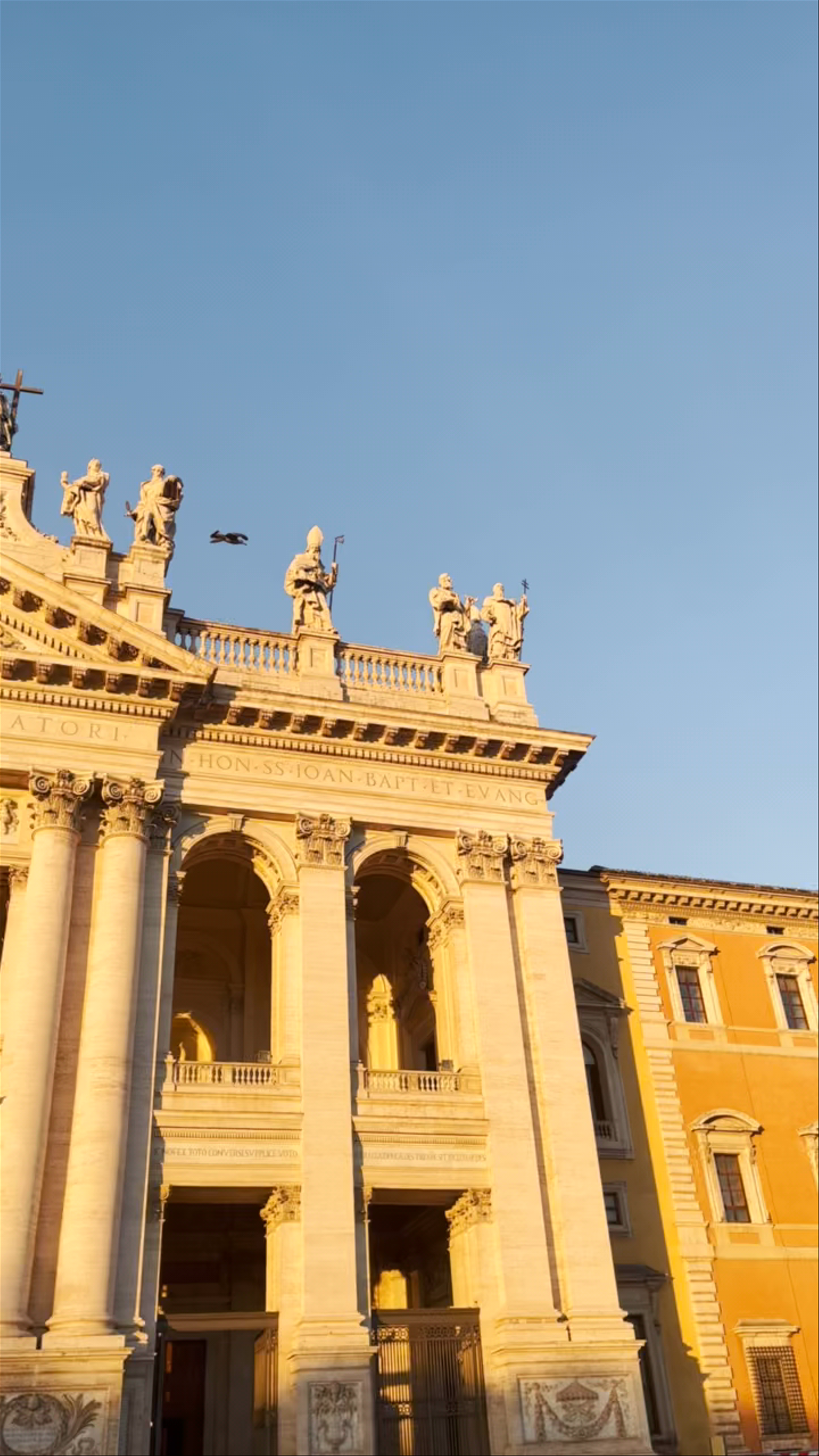 San Giovanni in Laterano Basilica at Sunset - Rome’s Majestic Historical Landmark