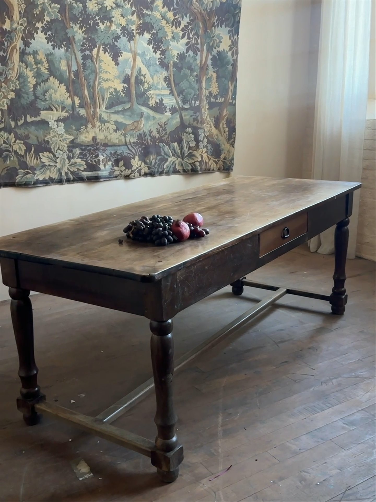 19th century Walnut Farm Table