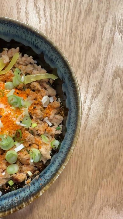 Maki - Chicken Soboro at Maki Cafe, and it was exceptional--especially on a rainy day. - Japanese Near Me - New York, New York