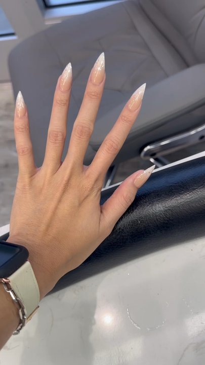 Posh Nails - Ombré with glitter arcrylic nails by Jackie. I'm so in love with this set - Nail Salons Near Me - Stuart, Florida