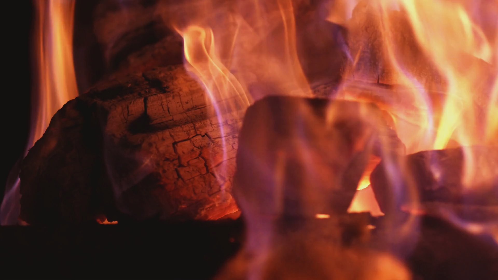 New Log on Fire