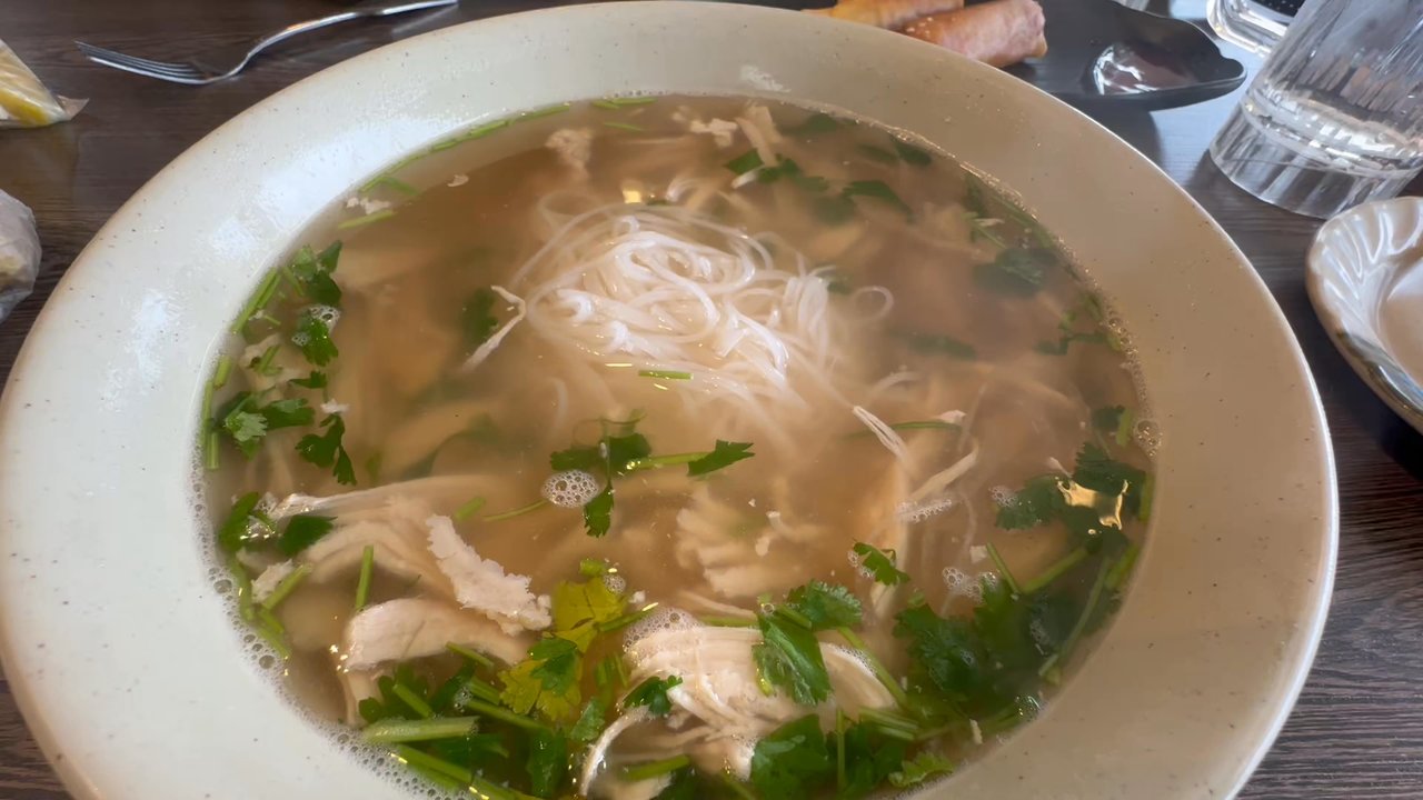 Happy Eats - Chicken pho!!! It's 46 degrees outside it's gonna get hot quick! Delicious! - Asian Fusion Near Me - Hanford, California