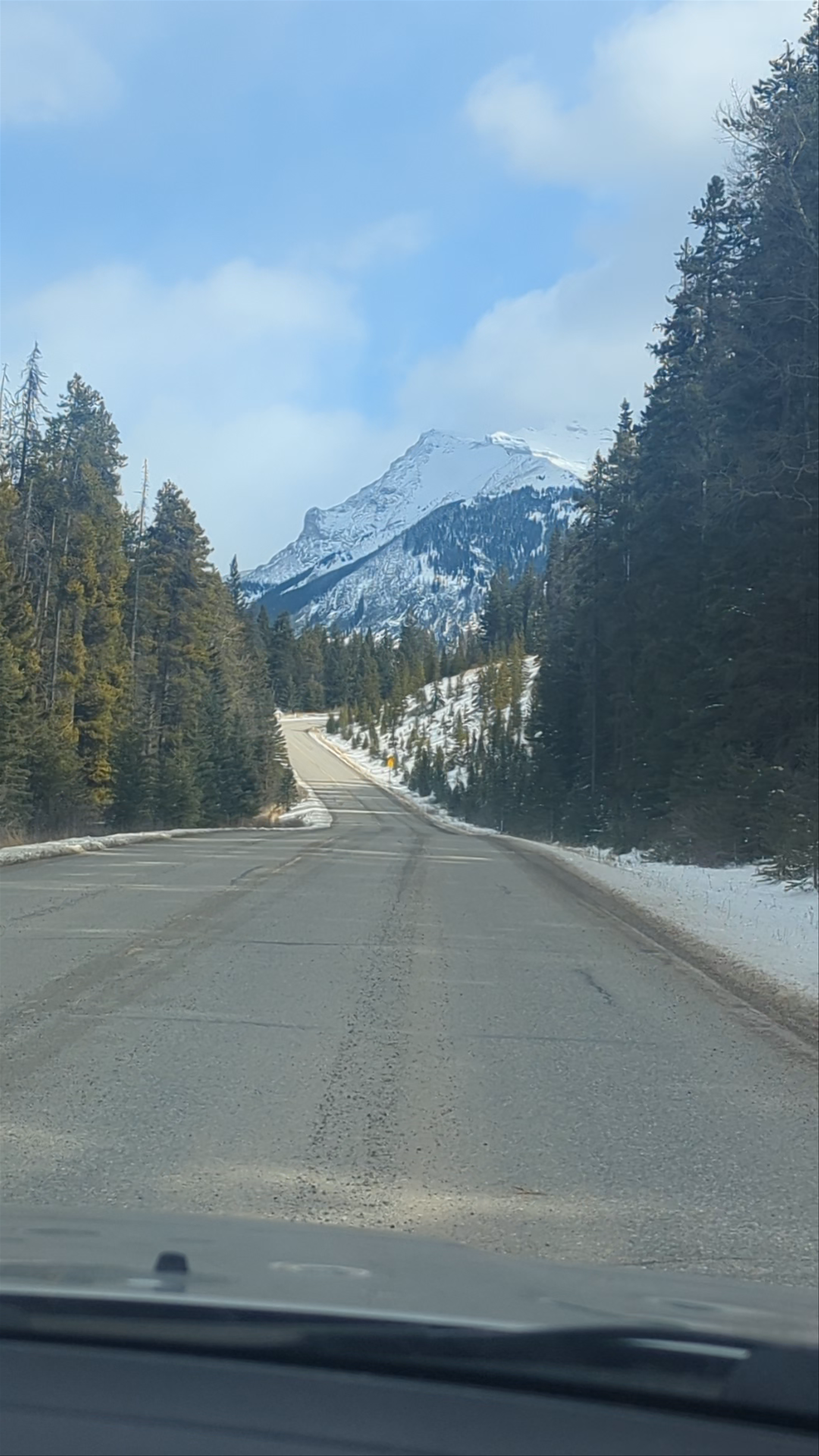 Scenic Winter Drive Through Banff National Park