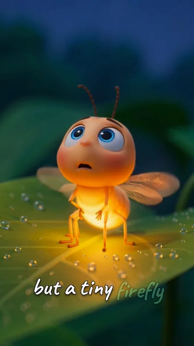 AI-generated video: The moon who lost its glow and the firefly who