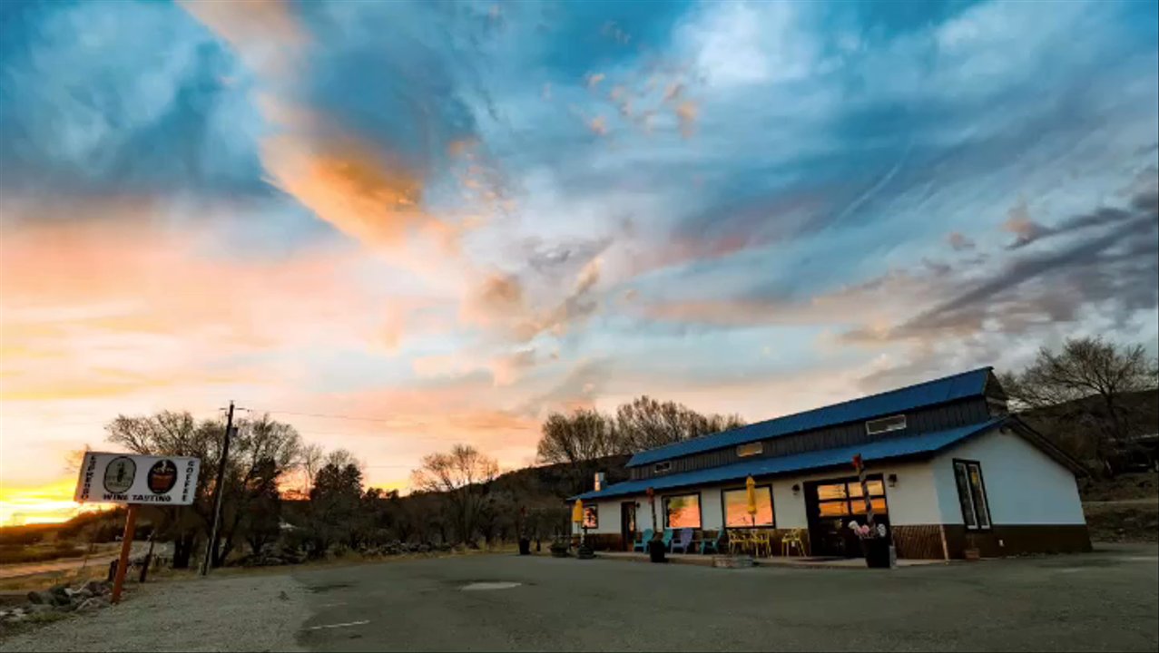 Root And Vine Market - Sunset over Root and Vine Market - Cafes Near Me - Paonia, Colorado