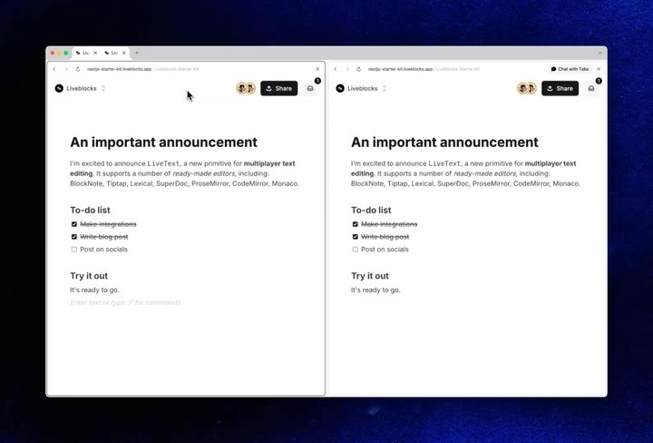 Blocknote demo