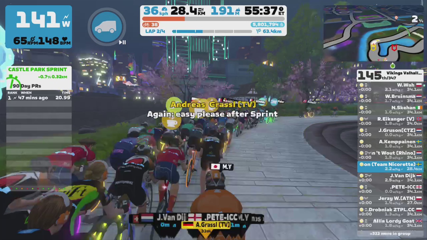 Zwift - Group Ride: Vikings Valhalla Sunday Skaal ride (D) on Neokyo All-Nighter in Makuri Islands