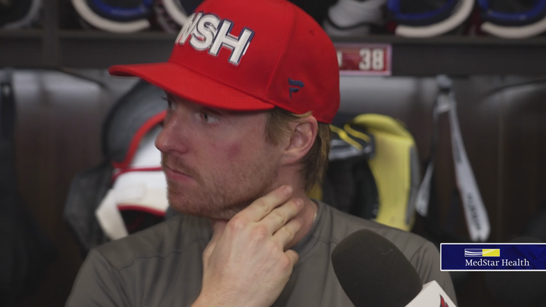 Rasmus Sandin post-game interview after his goal vs. Flyers · Feb 25, 2026