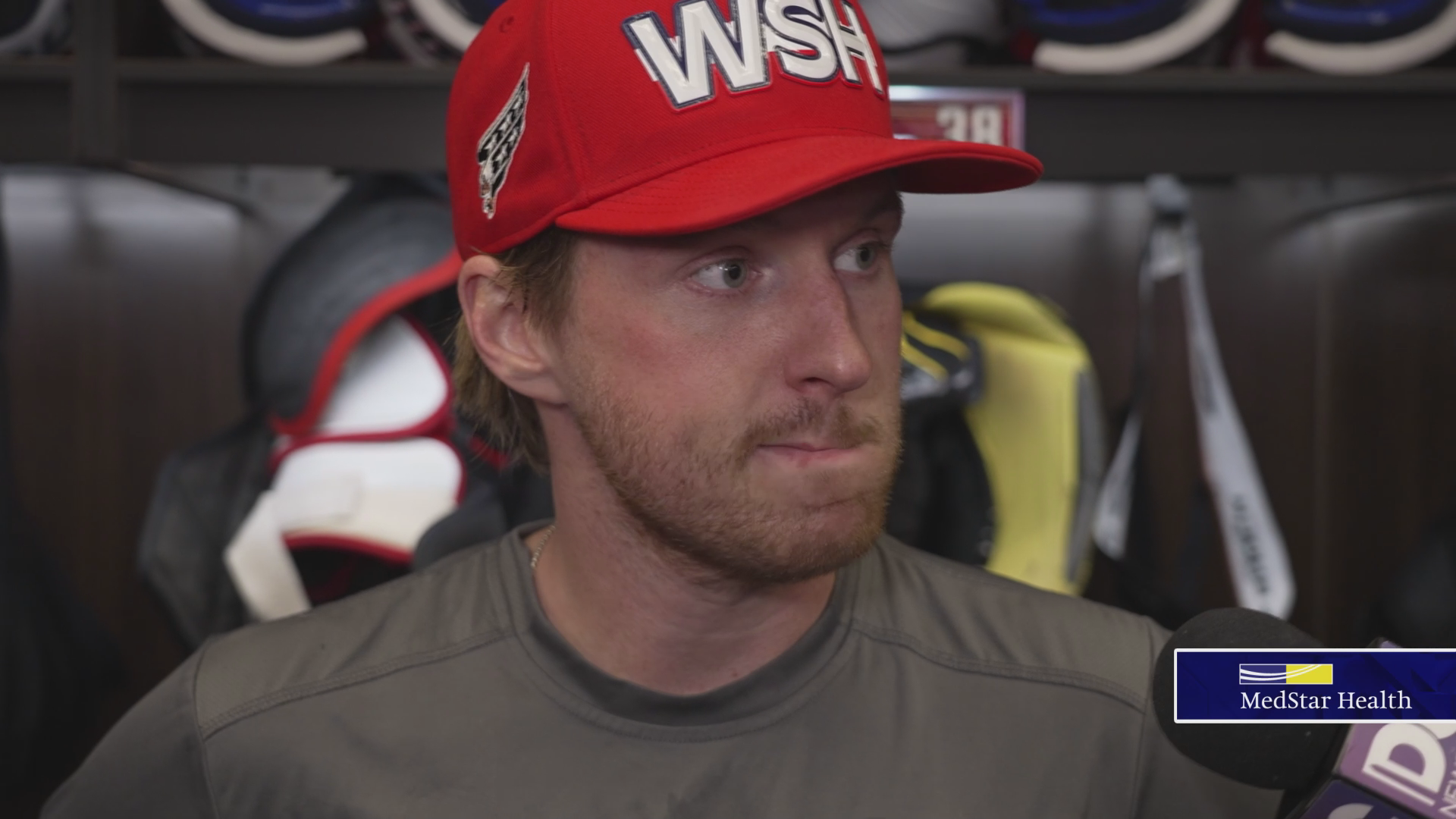 Rasmus Sandin post-game interview after his goal vs. Flyers · Feb 25, 2026