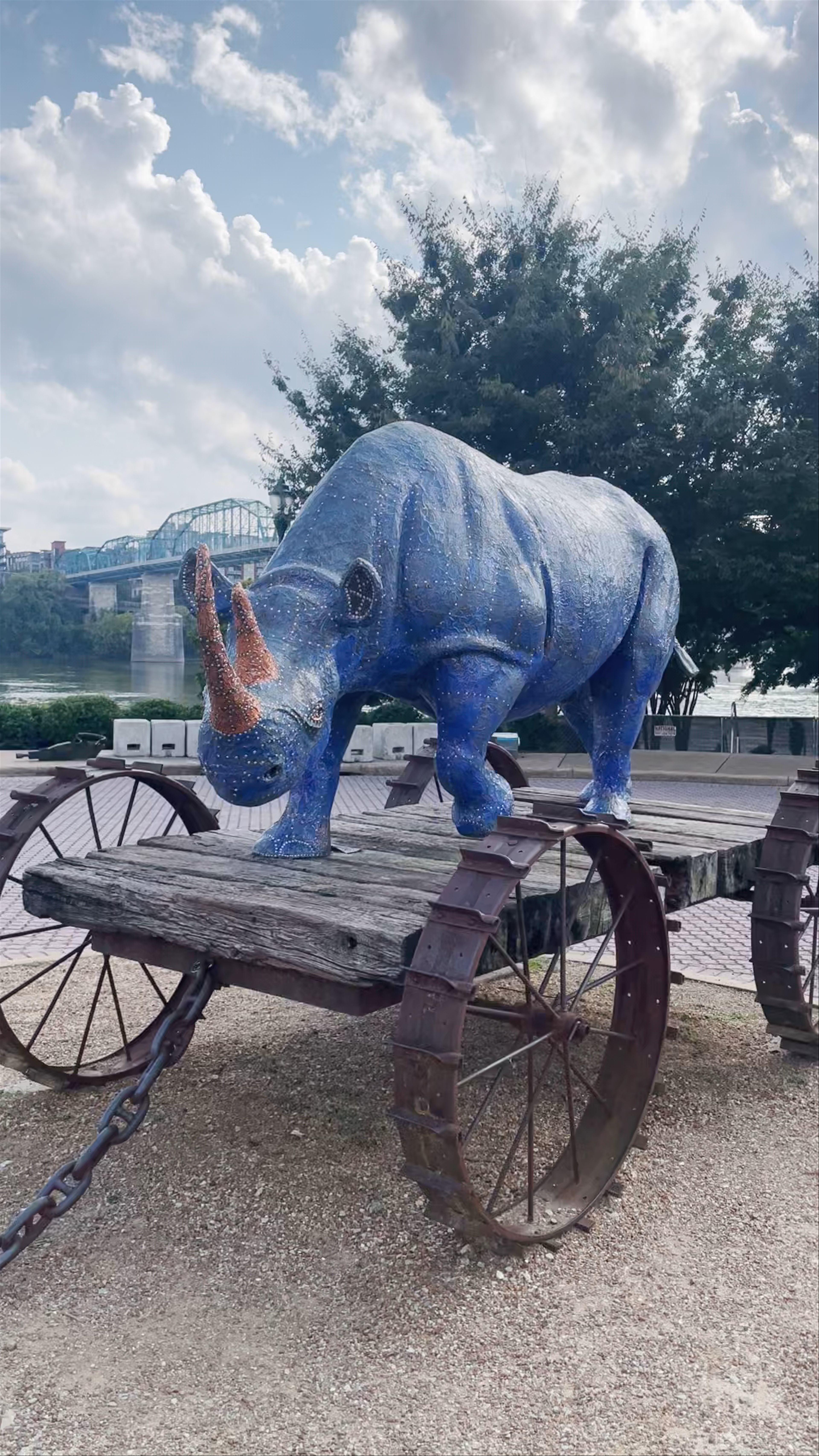Coolidge Park Riverside Art and Scenery in Chattanooga, Tennessee