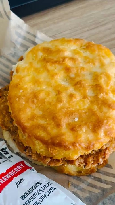 Bojangles - Country fried 2 Steak Biscuits Yes you can smother it or Not! - Fast Food Near Me - Fairburn, Georgia