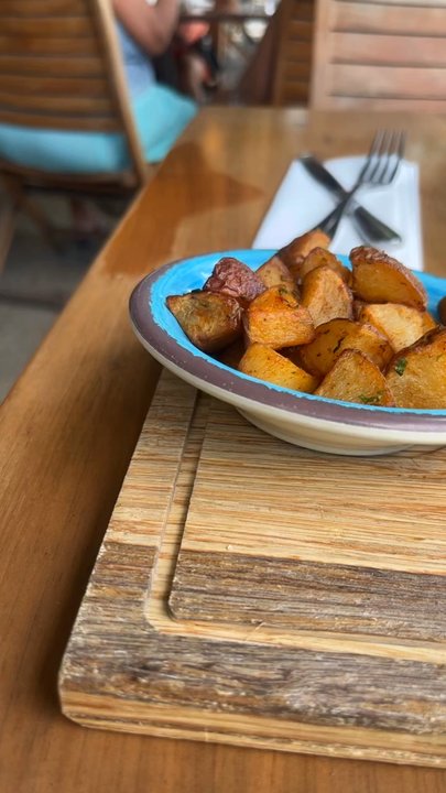 Backyard - Ham and cheese croissant and house potatoes - Breakfast & Brunch Near Me - Miami Beach, Florida