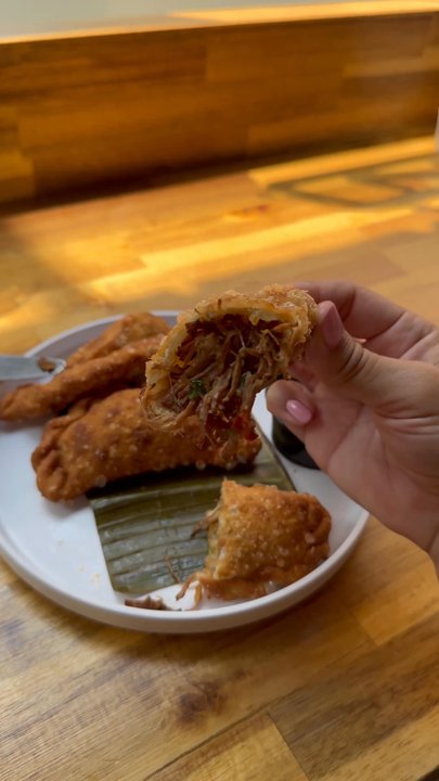 Parkside Eats - Ropa Vieja empanadas, look how stuffed they are  and the salsita on the side , so good! - Breakfast & Brunch Near Me - Metuchen, New Jersey